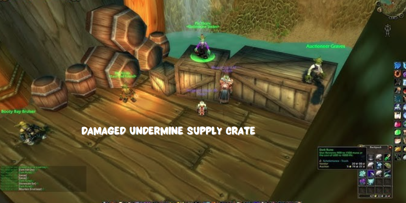 damaged undermine supply crate