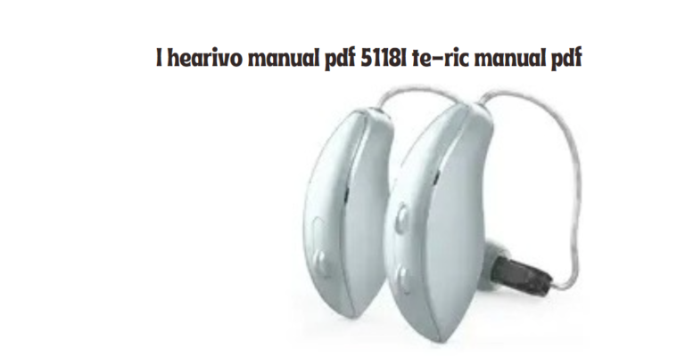 l hearivo manual pdf 5118l te-ric manual pdf